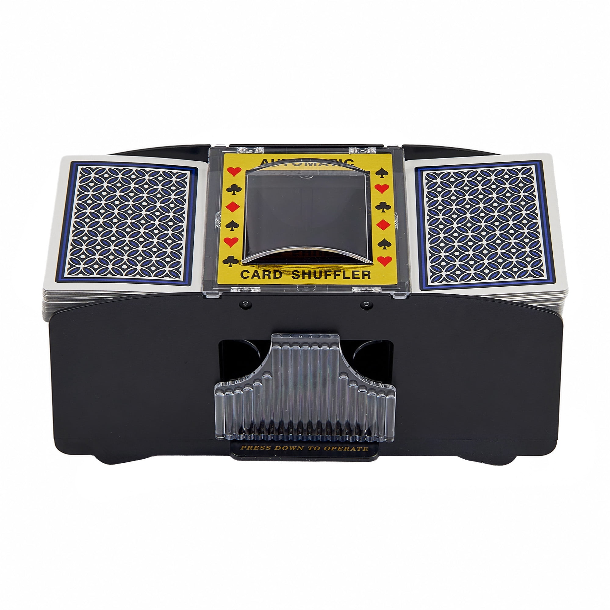 Automatic Card Shuffler 2 Deck,Battery-Operated Electric Poker Shuffler, For Home Card Game, Travel, 4 Batteries Included, Age Group 18+