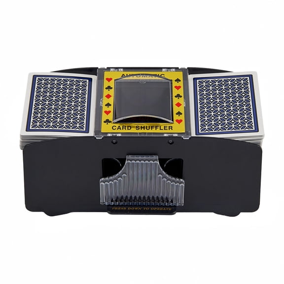 Automatic Card Shuffler 2 Deck,Battery-Operated Electric Poker Shuffler, For Home Card Game, Travel, 4 Batteries Included, Age Group 18+
