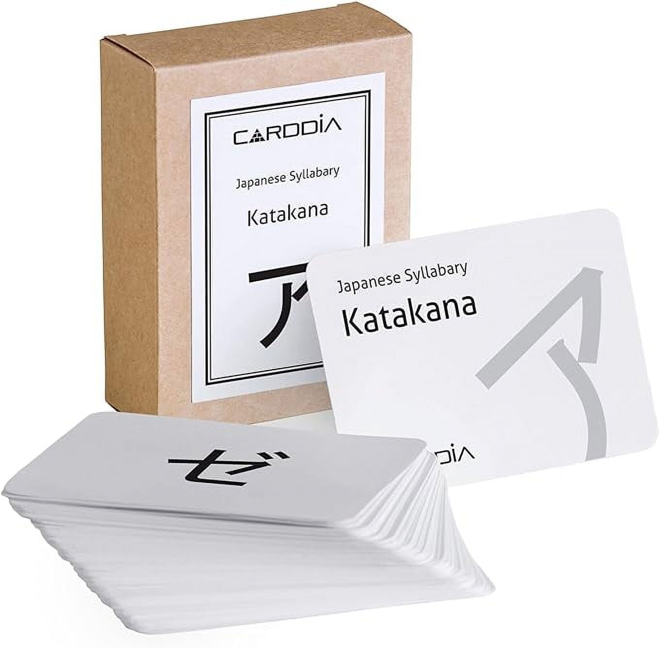 CARDDIA Japanese Syllabary Katakana Flash Cards (with StrokeOrder