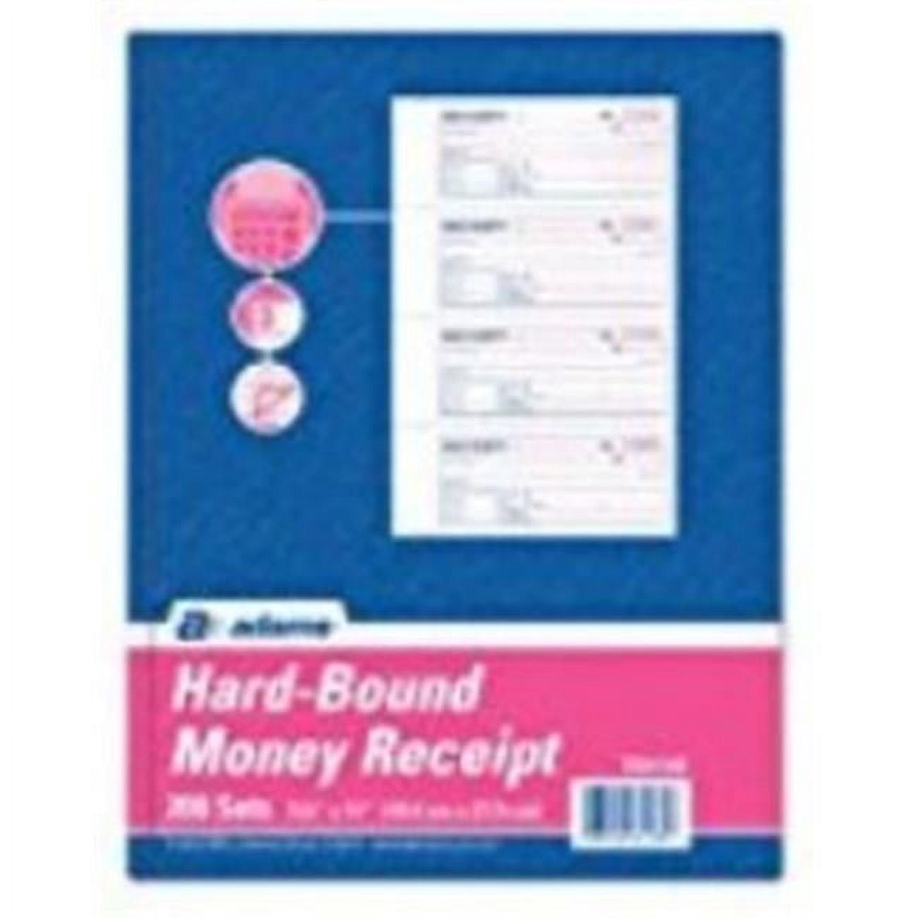 CARDINAL BRANDS AB  Adams Hardbound Receipt Book 3-Part - Carbonless - White And Canary