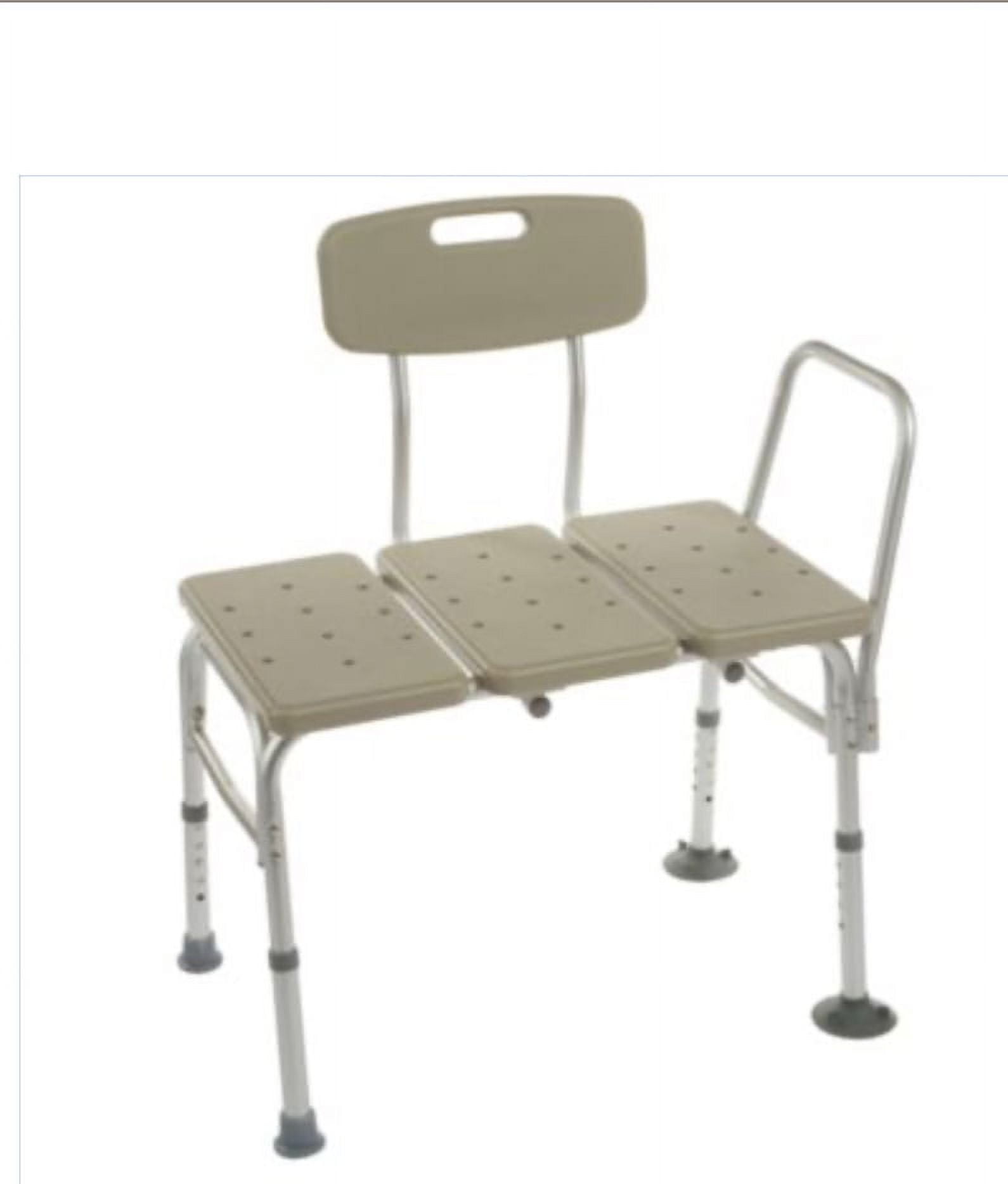 CARDINAL HEALTH TRANSFER BATH BENCH WITH BACK REST, SHOWER BENCH