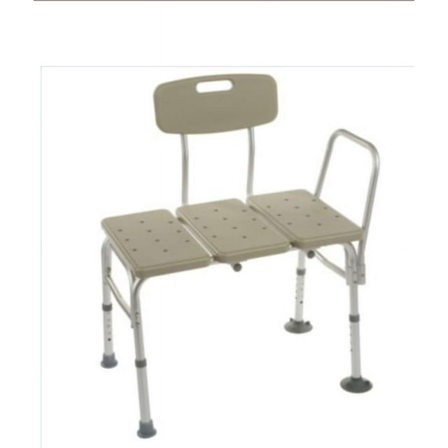 CARDINAL HEALTH TRANSFER BATH BENCH WITH BACK REST, SHOWER BENCH