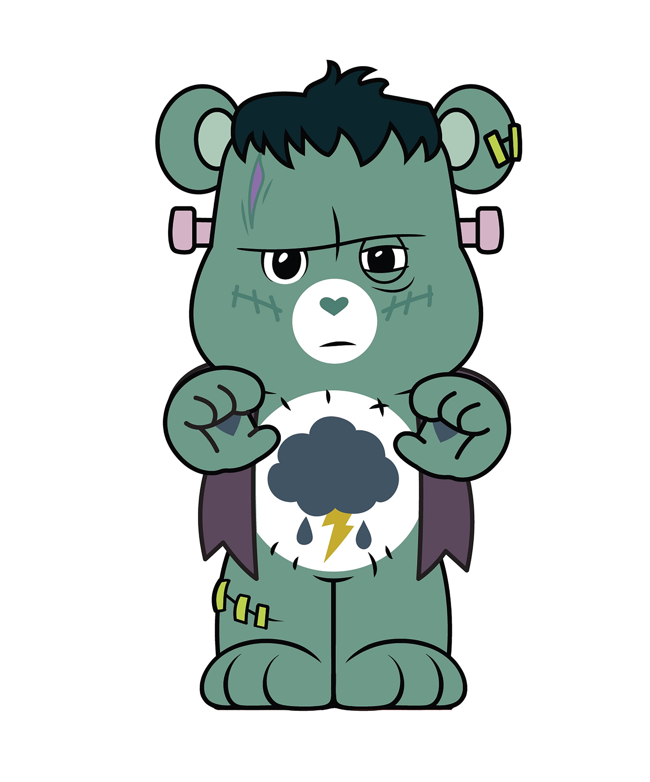 CARE BEARS X UNIVERSAL MONSTERS GRUMPY BEAR X FRANKENSTEIN MONSTER