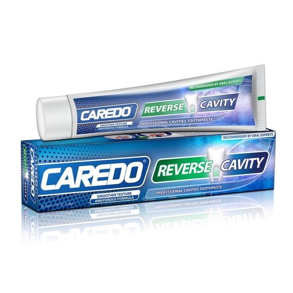 CAREDO Cavity Reversal Hydroxyapatite Toothpaste for Adults, Remineralizing Toothpaste for Cavity Repair, Tooth Decay Repair and Sensitive Teeth Relief, Enamel Repair Fluoride-Free SLS-Free 3.52 oz