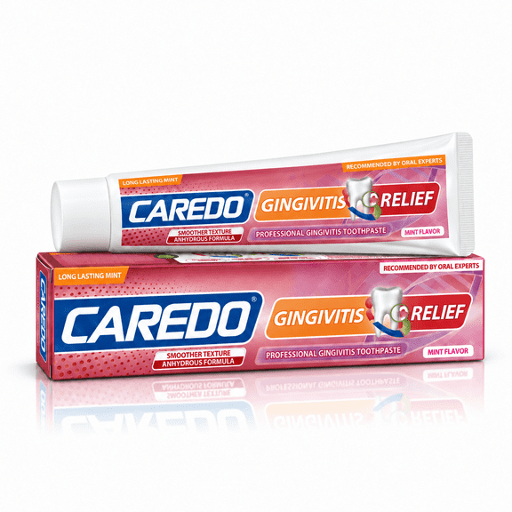 CAREDO Gingivitis Treatment Toothpaste for Adults, Gum Repair Toothpaste for Bleeding Gums, Swollen & Inflamed Gums, Gingivitis Inflammation Care, Helps Soothe Gum Irritation, Mint Flavor, 100g