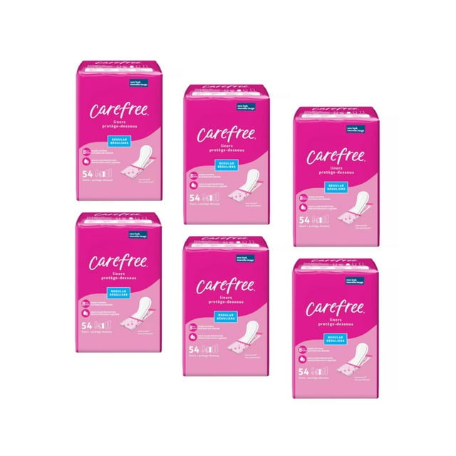 CAREFREE ActiFresh Body Shape Regular to Go Pantiliners, Unscented 54