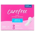 thumbnail image 1 of CAREFREE® Panty Liners, Regular, Flat, Unscented, 8 Hour Odor Control, 120ct, 1 of 14