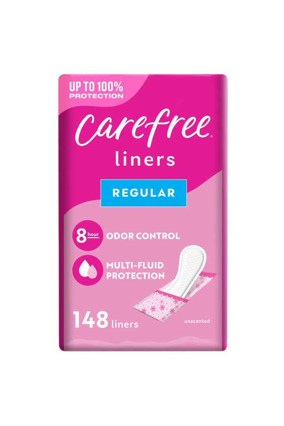 Panty Liners, Regular, Unscented (148 Count)