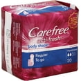 thumbnail image 1 of CAREFREE Acti-Fresh Body Shape Regular To Go Pantiliners, Unscented 20 ea, 1 of 4