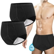 CARER Incontinence Underwear for Men Cotton Reusable Men's Incontinence Underwear with Front Absorption Area