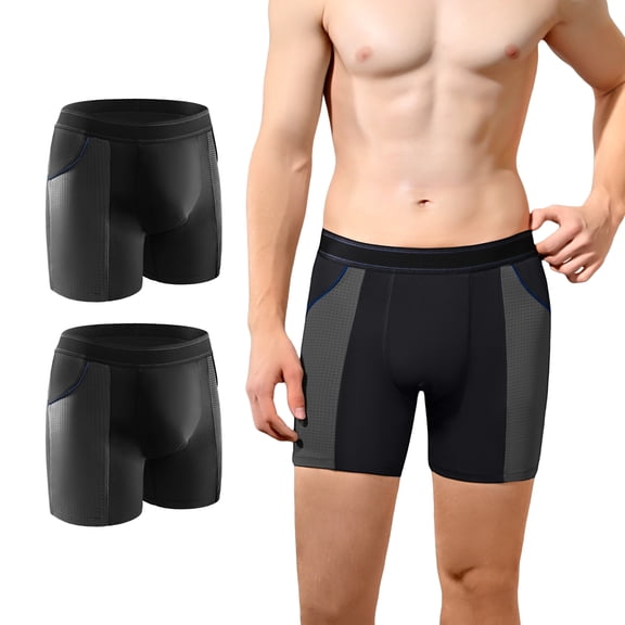 CARER Incontinence Underwear for Men Washable Mens Incontinence Briefs with Front Absorbent Area 2 Pack
