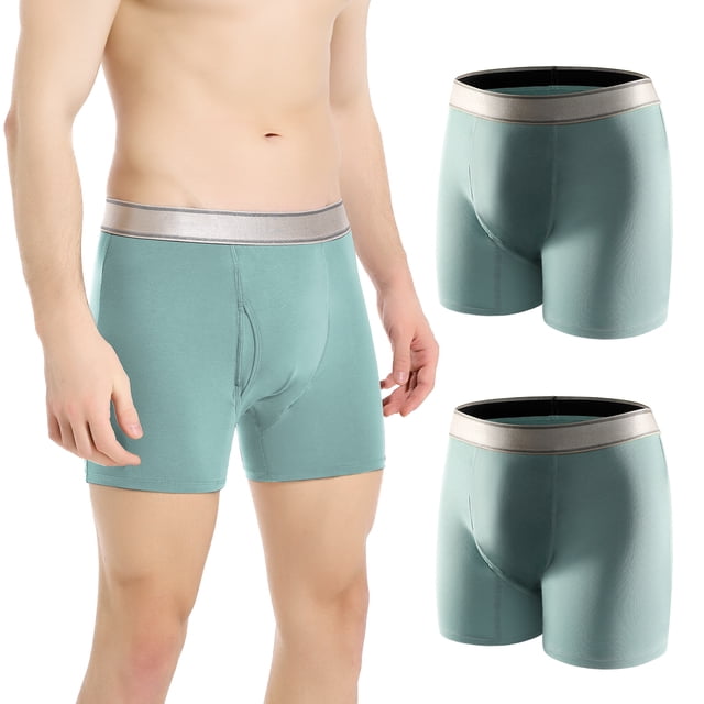 CARER Men's Washable Incontinence Boxer Briefs, 5 oz Absorbency ...
