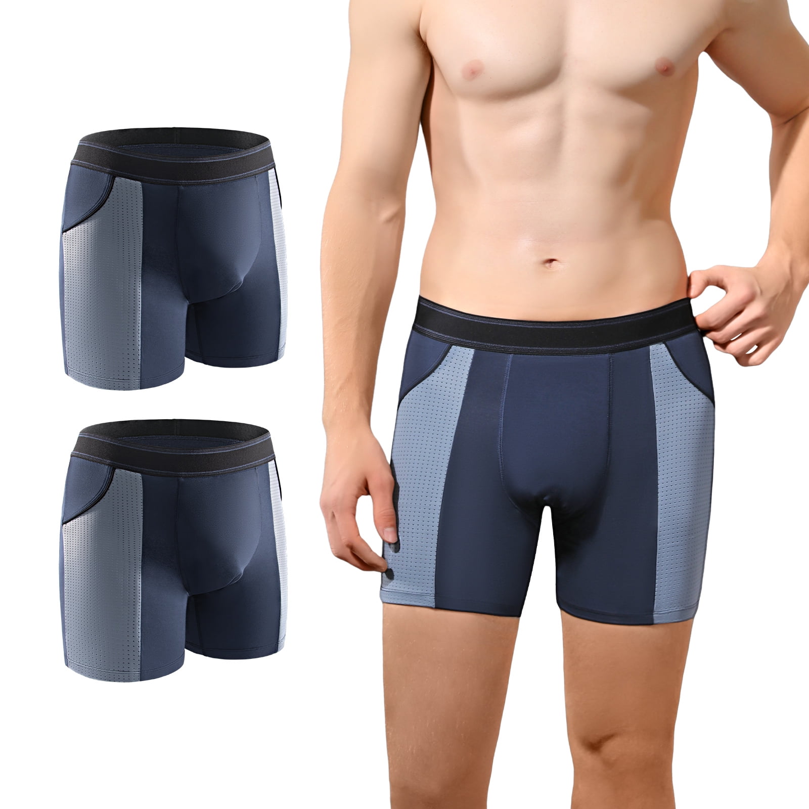 CARER Mens Incontinence Boxer Briefs Washable Leak Proof Underwear for Men for Light Bladder Leakage