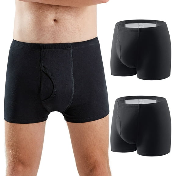 CARER Mens Incontinence Briefs 2PCS Leakproof Urinary Incontinence Underwear for Men