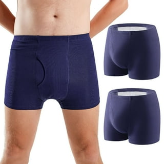  Incontinence Underwear for Men 2-Pack Men's Incontinence  Underwear Cotton Washable Reusable Mens Incontinence Briefs Leakproof  Urinary for Prostate Surgical Elder Long Driving Incontinence Underwear L :  Health & Household