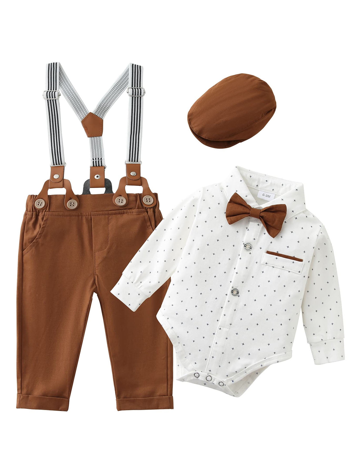 CARETOO Baby Boy Clothes 018M Infant Tuxedo Long Sleeve Gentleman