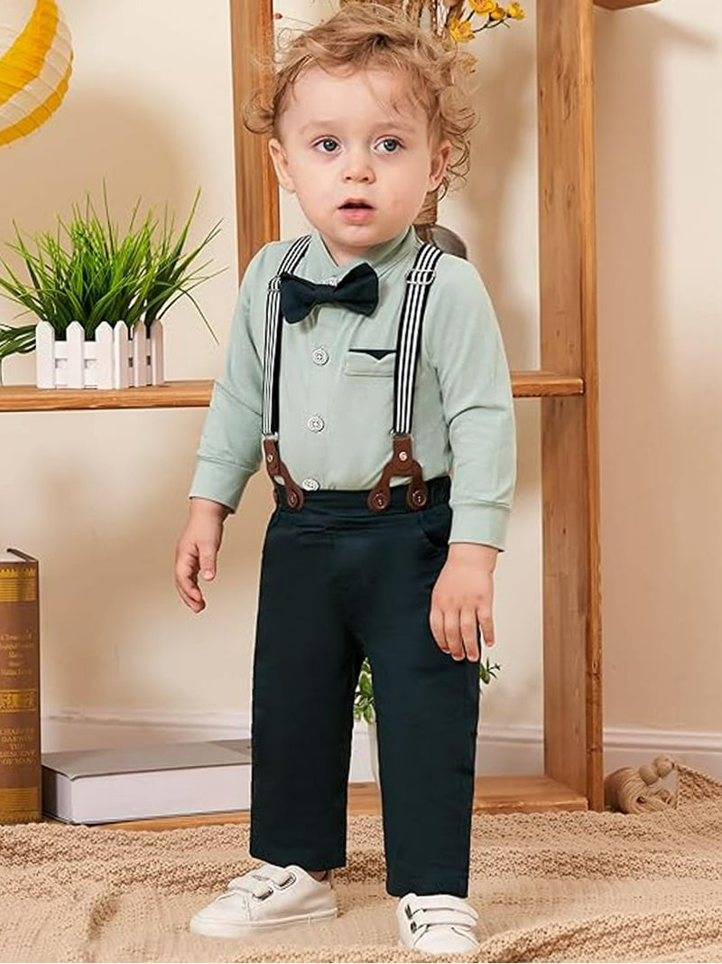 CARETOO Newborn Baby Boy Dress Wear, Formal Cotton Outfit, Shirt