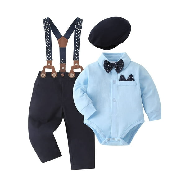 CARETOO Baby Boy Clothes Set Infant Tuxedo Long Sleeve Gentleman Suit ...
