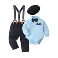 CARETOO Baby Boy Clothes Set Infant Tuxedo Long Sleeve Gentleman Suit
