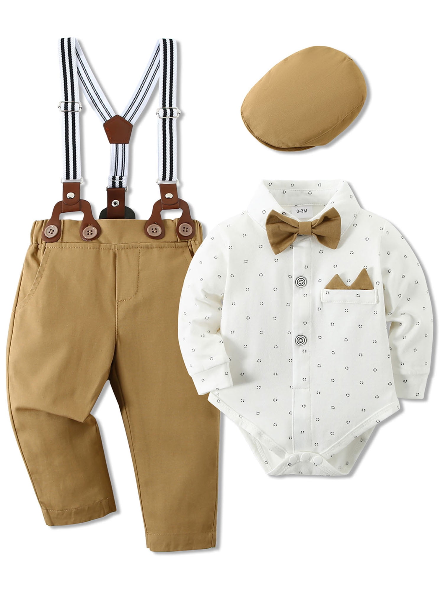 CARETOO Baby Boy Clothes Suit 018M Newborn Infant Gentleman Outfit