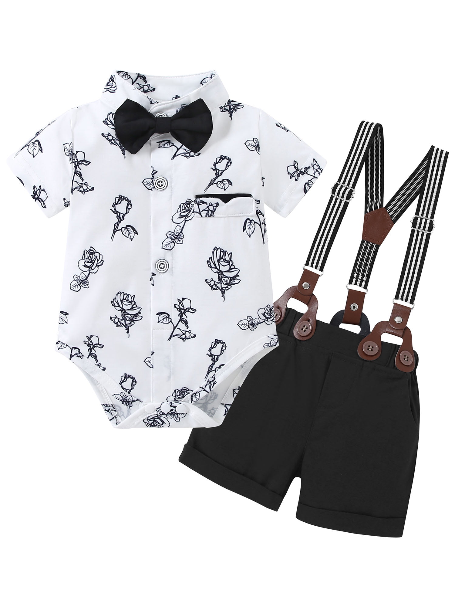 CARETOO Baby Boy Clothes Suit Floral Dress Shirt Shorts Suspender Pants Formal 95% Cotton 3pcs - Walmart Business Supplies CARETOO Baby Boy Clothes Suit Floral Dress Shirt Shorts Suspender Pants Formal 95% Cotton 3pcs - Walmart Business Supplies