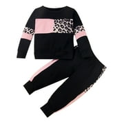 CARETOO Baby Girl Clothes Toddler Sweater Cotton Fabric Long Sleeve Clothes Outfits 1-5T Set 2pcs