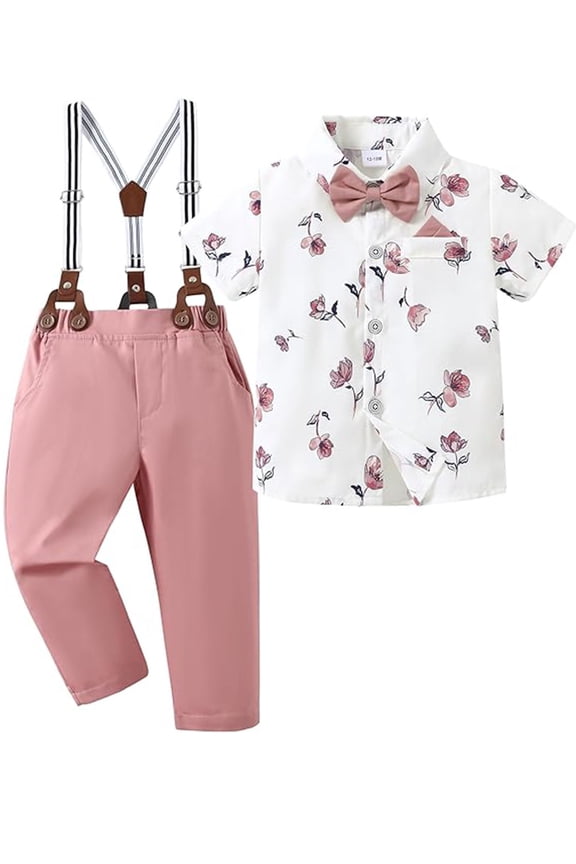 Boy Clothes Suits Toddler Boy Outfit Dress Shirt Bowtie Pants Kid Wedding Outfits 5-10 Years