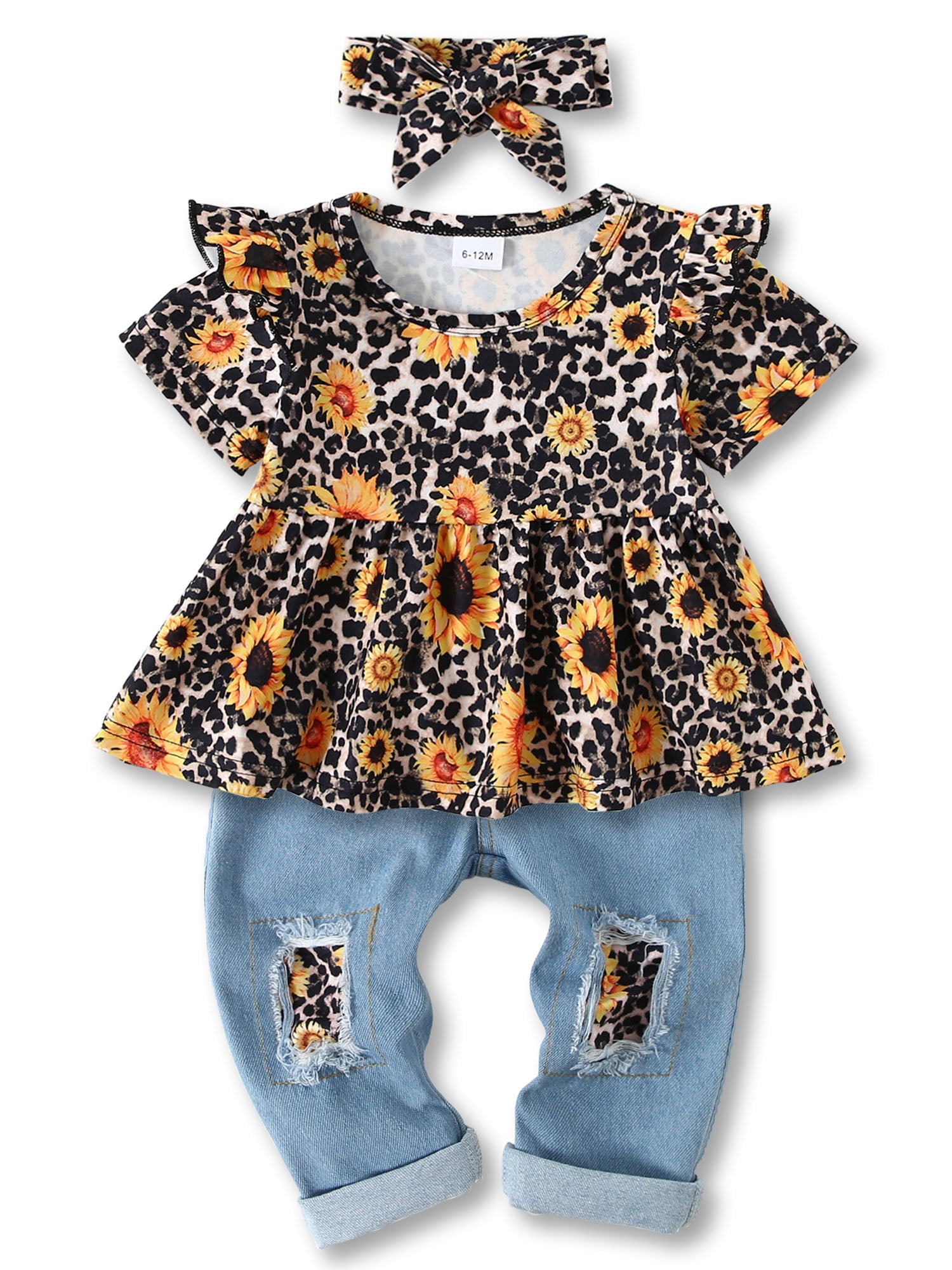 FYBITBO Toddler Girl Summer Outfit Set – Floral Print Crop Top & Shorts, Casual 2-Piece