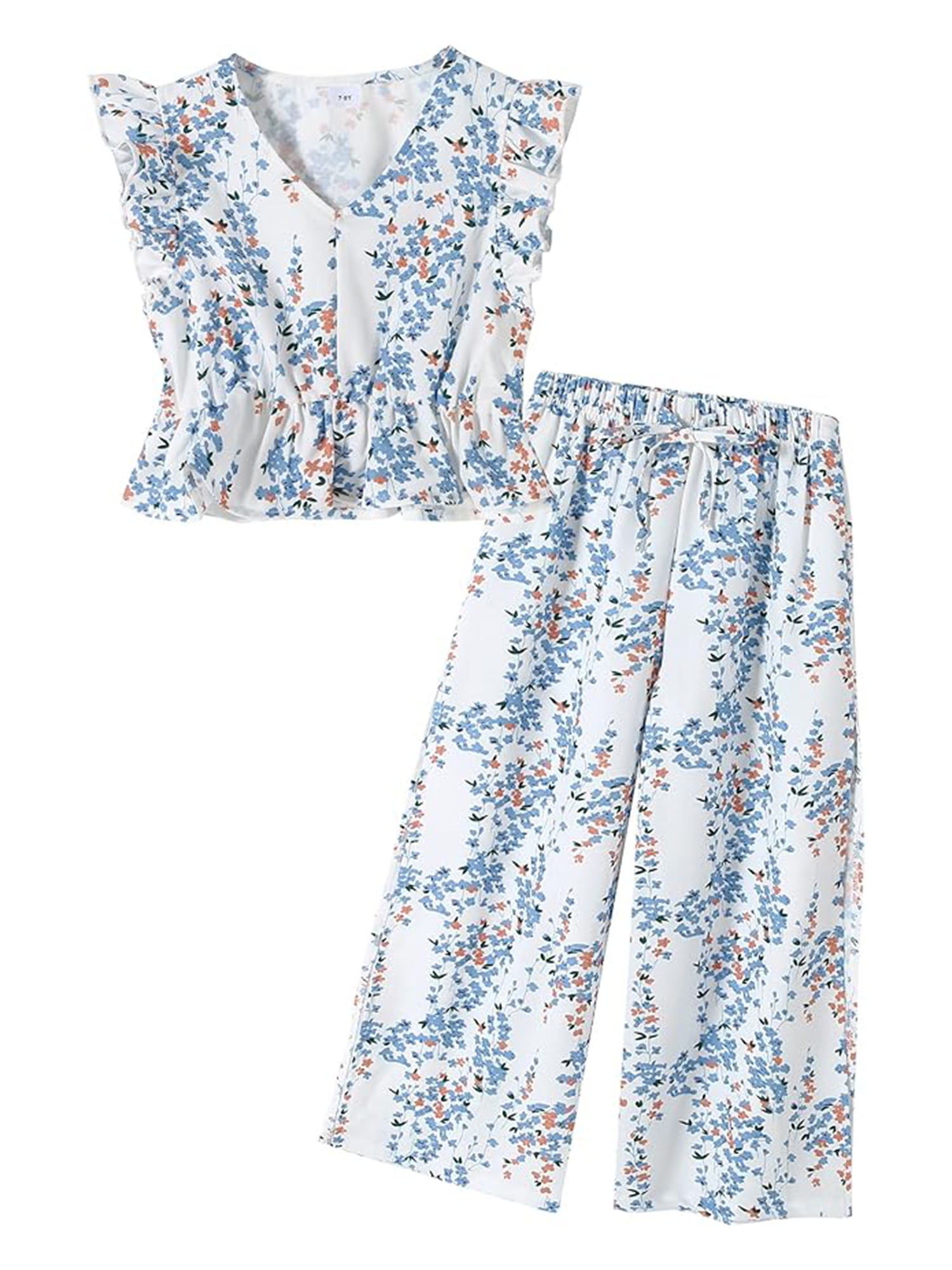 CARETOO Girls Clothing Set Big Girl Sweatsuits Outfit Tops & Stripe