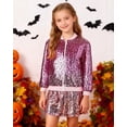 thumbnail image 1 of CARETOO Girls' Sequin Bomb Jacket Shiny Set Long Sleeved Zipper Bright Color for Girls' Kid Birthday Concert Varsity Jacket, 1 of 7