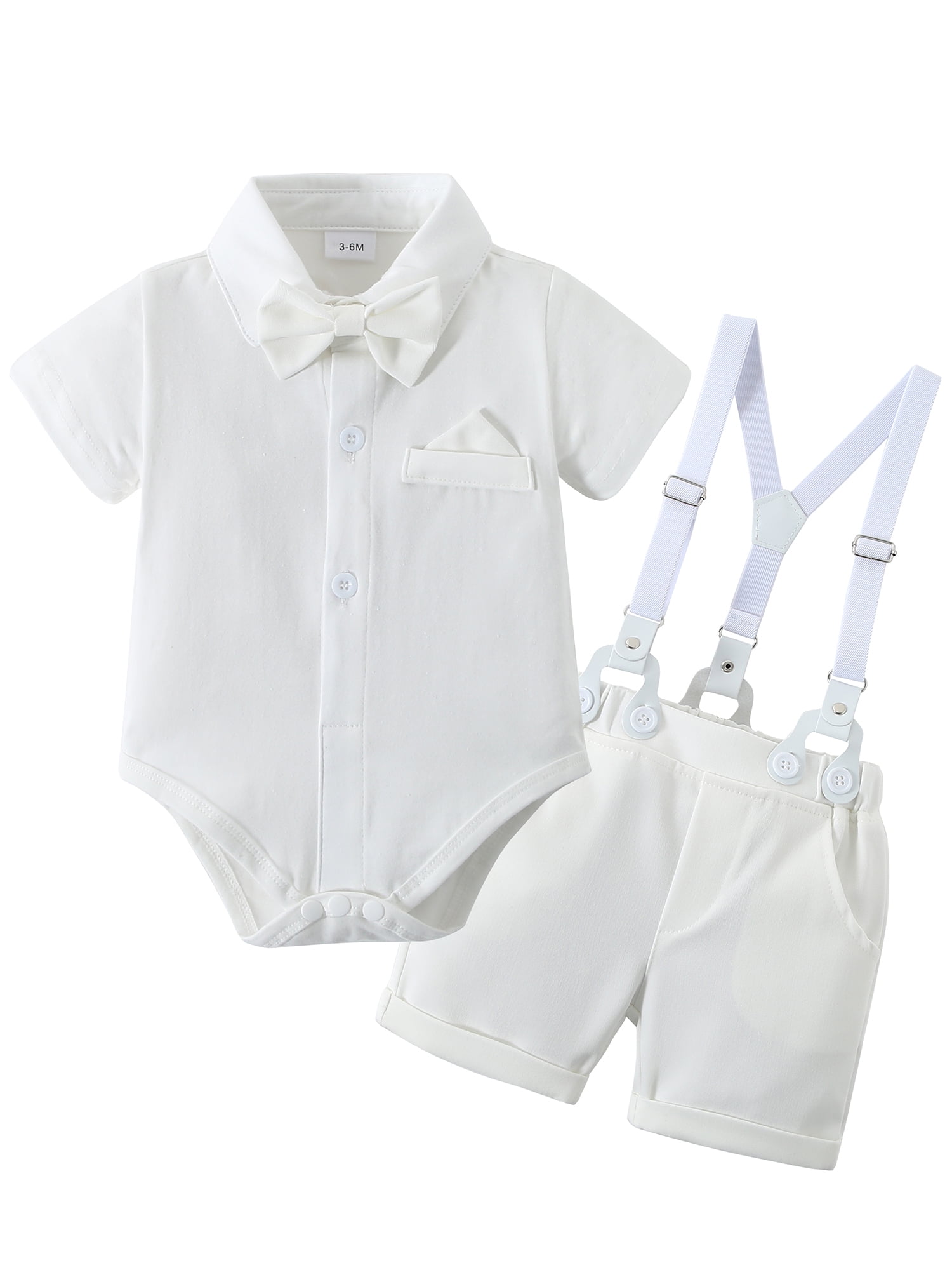 CARETOO Infant Boy Clothes Formal Outfits 324M Summer Short Sleeve