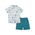 thumbnail image 1 of CARETOO Little Boys Clothes Short Sleeve Print Shirt Top Shorts Beach Summer 2Pcs Kids Outfits 4-7Y, 1 of 14