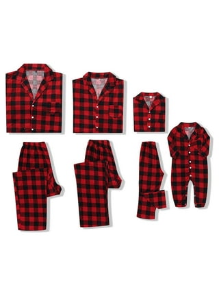 Holiday Time Matching Family Men's Red Flannel Pajama Set, 2-Piece