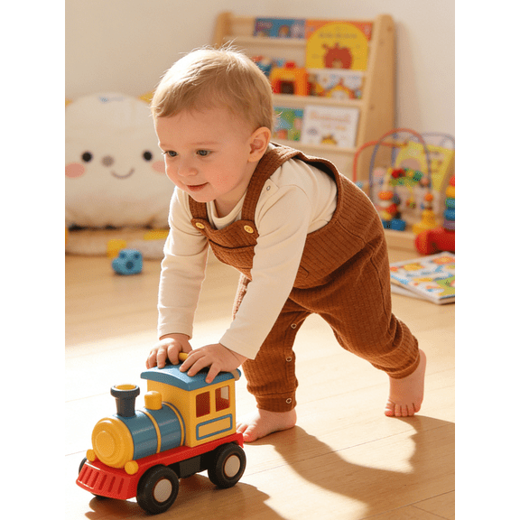 CARETOO Infant Baby Boy Clothes 0-18 Months Newborn Baby Clothes 2Pcs Romper Bodysuit Outfits Bib Overall Pants