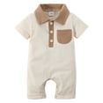 thumbnail image 1 of CARETOO Newborn Baby Boy Clothes Infant Romper 0-18M Short Sleeve Bodysuit Jumpsuit Casual Outfits, 1 of 10