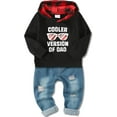 thumbnail image 1 of CARETOO Toddler Baby Boy Clothes, Long Sleeve Letter Hoodies Top+Ripped Denim Pants 2pcs Fall Winter Outfit Sets 3t, 1 of 8