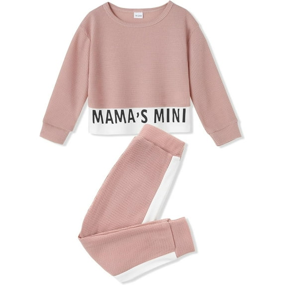 CARETOO Toddler Baby Girls Clothes Outfits Long Sleeve Pullover Sweatshirt Tops + Pants Set Fall Winter Sweatsuits 24 Months