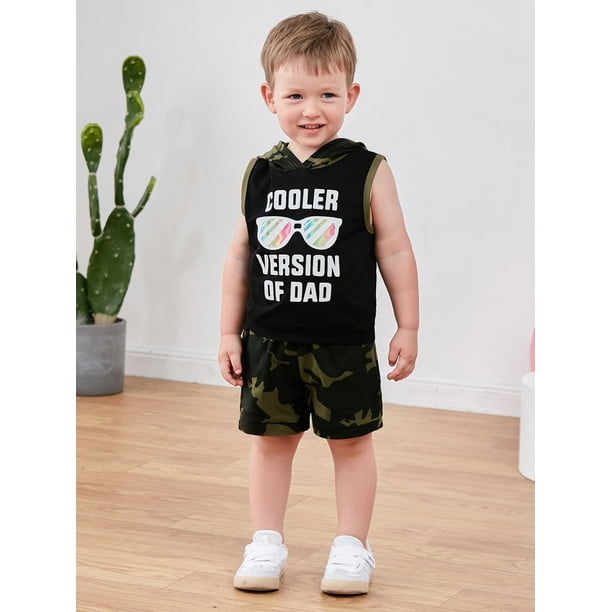 CARETOO Toddler Boy Summer Outfits Hoodie Sleeveless Tank Tops