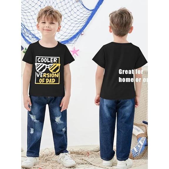 CARETOO Toddler Boy Clothes Summer Casual Sports Outfits Fabric Cotton Set Short Sleeve T Shirt Tee Denim Pants