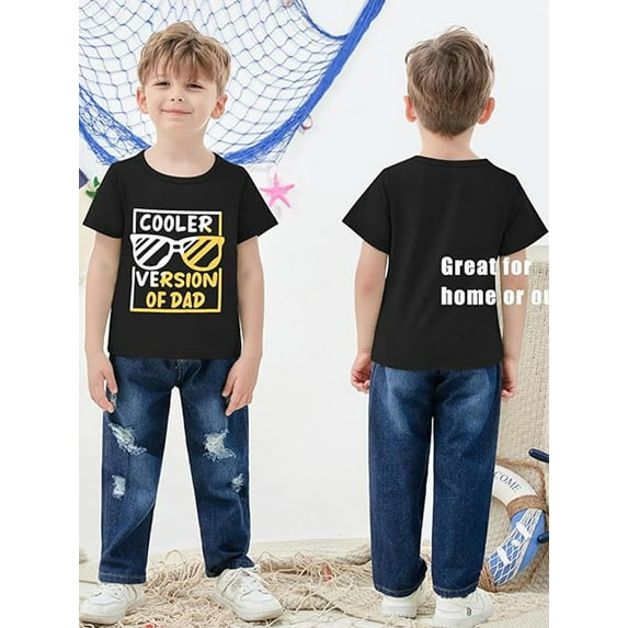CARETOO Toddler Boy Clothes Summer Casual Sports Outfits Fabric Cotton Set Short Sleeve T Shirt Tee Denim Pants