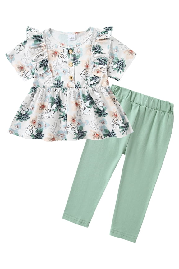 Toddler Girl Casual Clothes Outfits Stripe Tops Pants Cotton Fabric 2pcs 2T 5T Girl Clothing