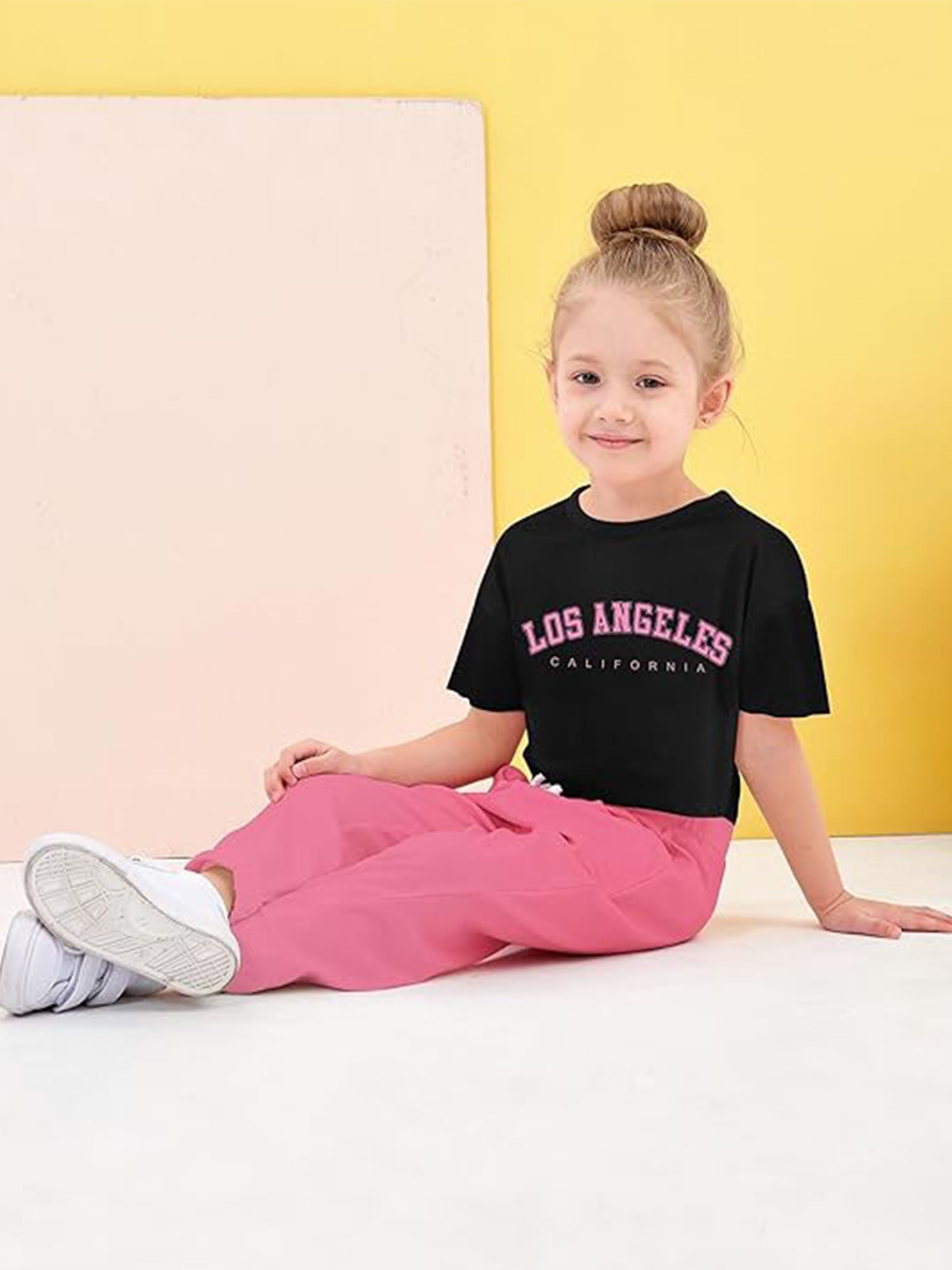 CARETOO Toddler Girl Clothes Baby Outfits Tie Dye Short Sleeve Shirt Long Pants 2PCS Clothing Set