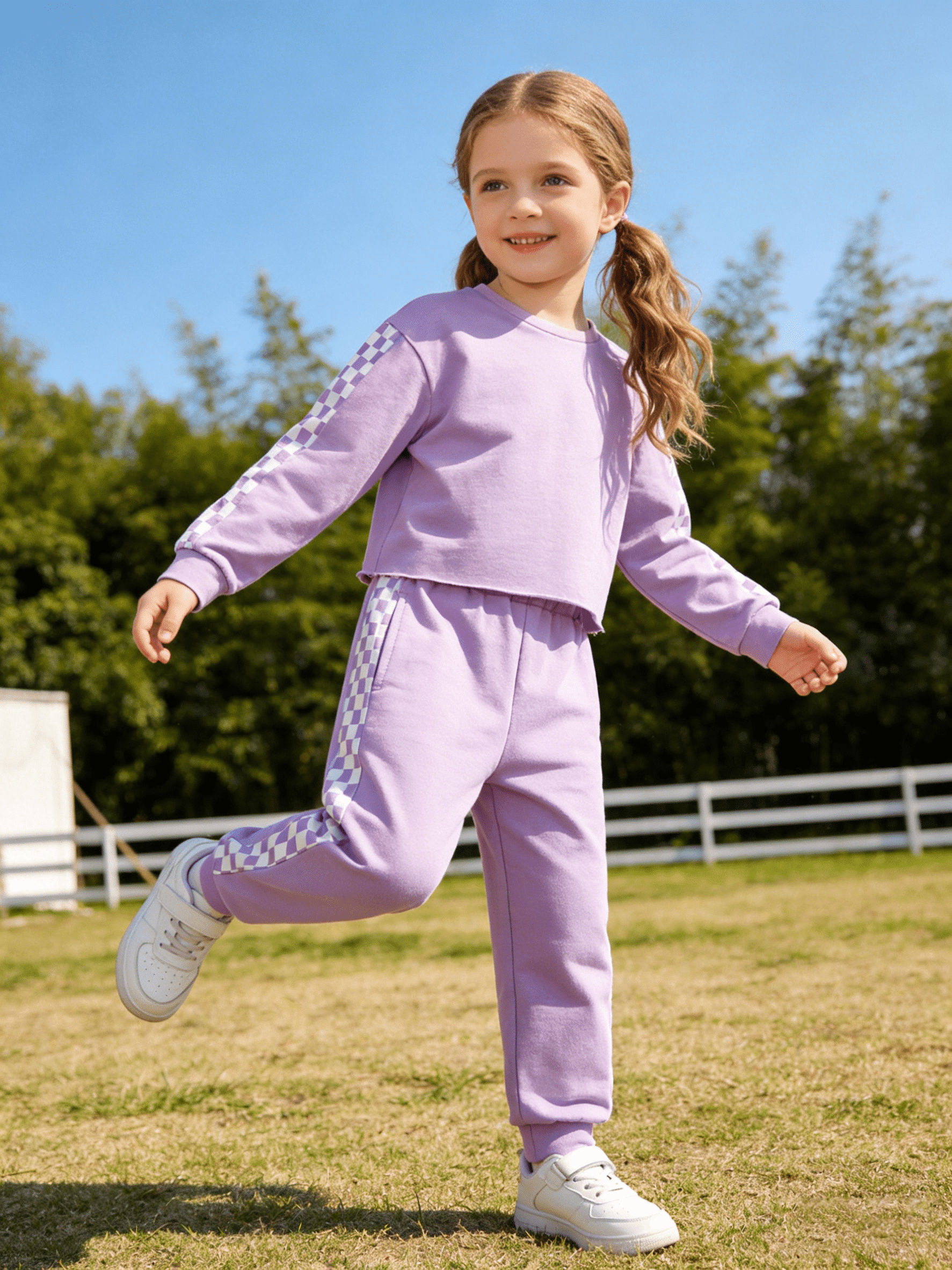 CARETOO Toddler Girl Clothes Pullover Sweatsuit Long Sleeve Sweatshirt sweatpants Set 2pcs Tracksuit Outfit Casual Loose Outfits 1-5T Set