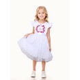 thumbnail image 1 of CARETOO Toddler Princess Dress Little Girls Clothes Mesh Dress Flutter Sleeve Formal Wedding Dress, 1 of 10