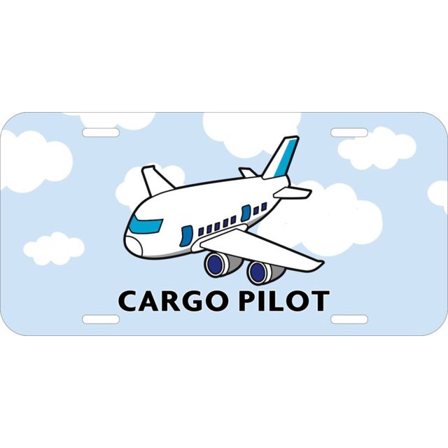 CARGO PILOT AIRLINE PILOT CAPTIAN COMMERCIAL METAL LICENSE PLATE