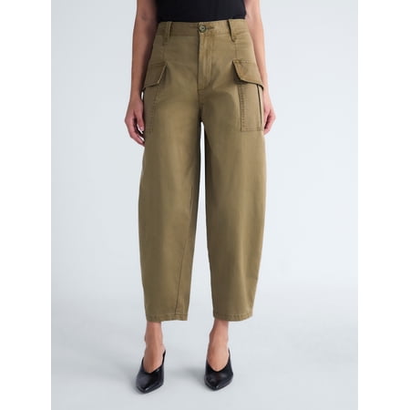 Scoop Women's and Women's Plus Tapered Cargo Trousers, 26'' Inseam, Sizes 0-28W