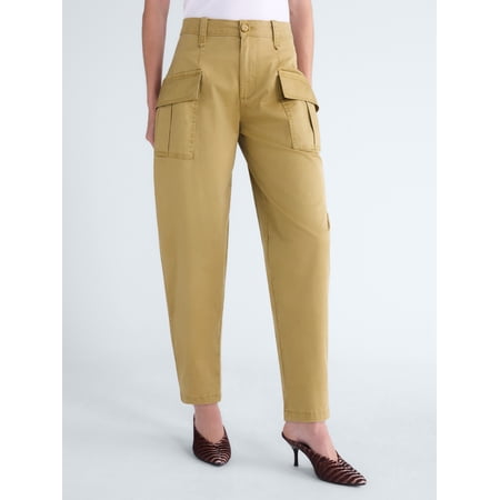 Scoop Women's and Women's Plus Tapered Cargo Trousers, 26'' Inseam, Sizes 0-28W