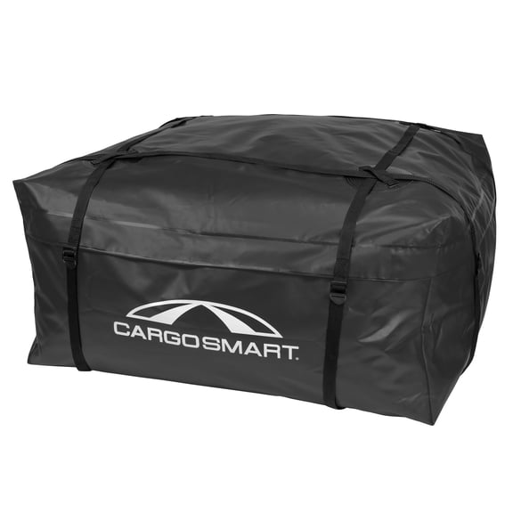 CARGOSMART CargoSmart Soft Sided Car Top Cargo Bag, 38x38x18 Adds up to 15 Cubic Feet of Storage Easily Mounts to Vehicles Roof Rack or Roof Top Basket Heavy-Duty Vinyl, Black