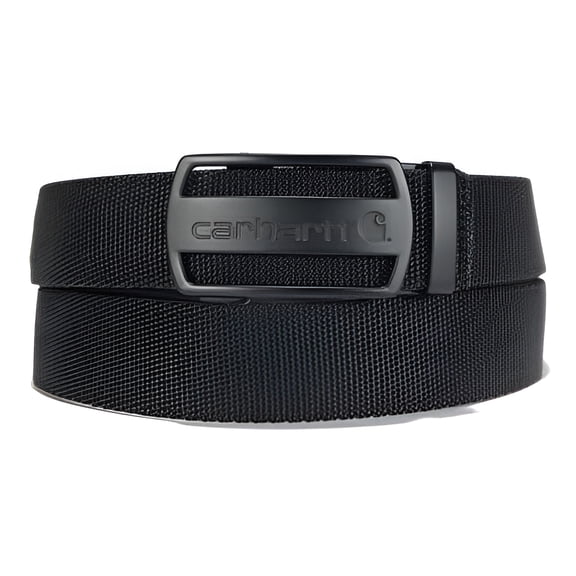 Carhartt Nylon Webbing Ratchet Belt, One Size Fits Most, Black