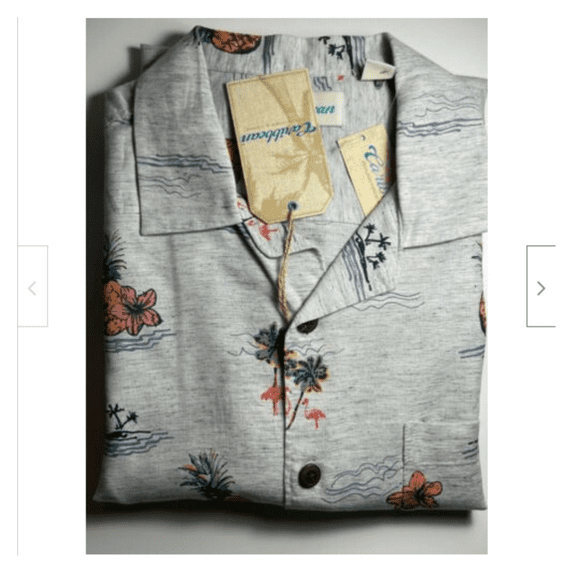 CARIBBEAN Roundtree Yorke MEN SHORT SLEEVE MULTICOLOR TROPICAL Flannel SHIRT XL